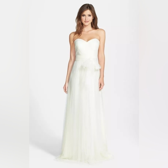 Jenny Yoo Dresses & Skirts - Strapless Sweetheart White Tulle Maxi Dress